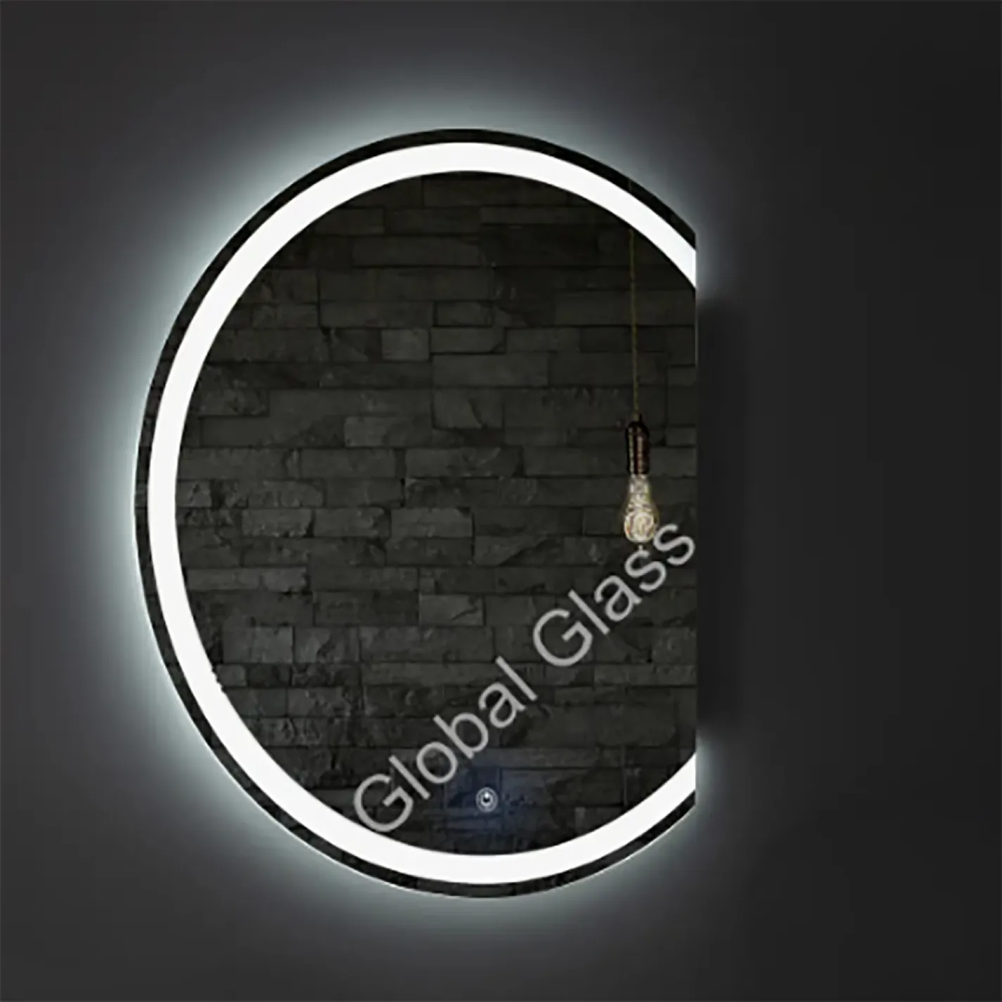 Зеркало Global Glass MR-17 650х800, с LED-подсветкой и срезом справа - Фото 1